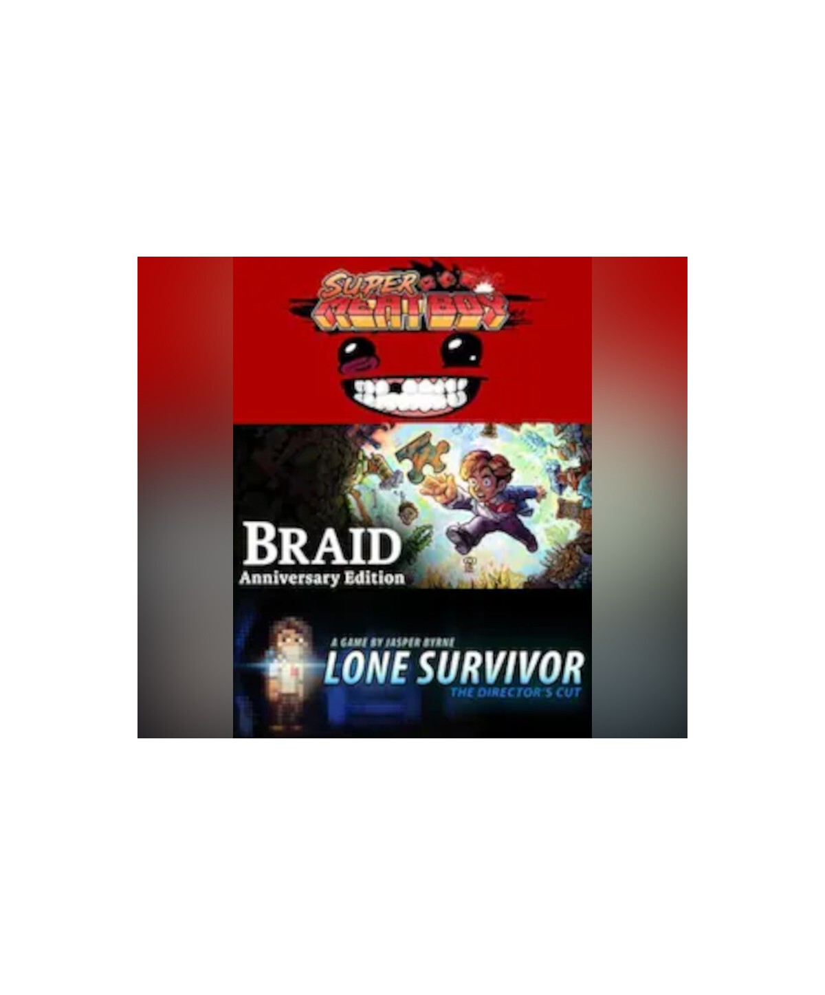 Super Meat Boy+ Lone Survivor+ Braid Steam Key GLOBAL